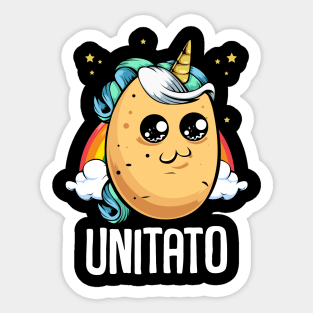 Unitato - Cute Kawaii Unicorn Magical Potato Sticker